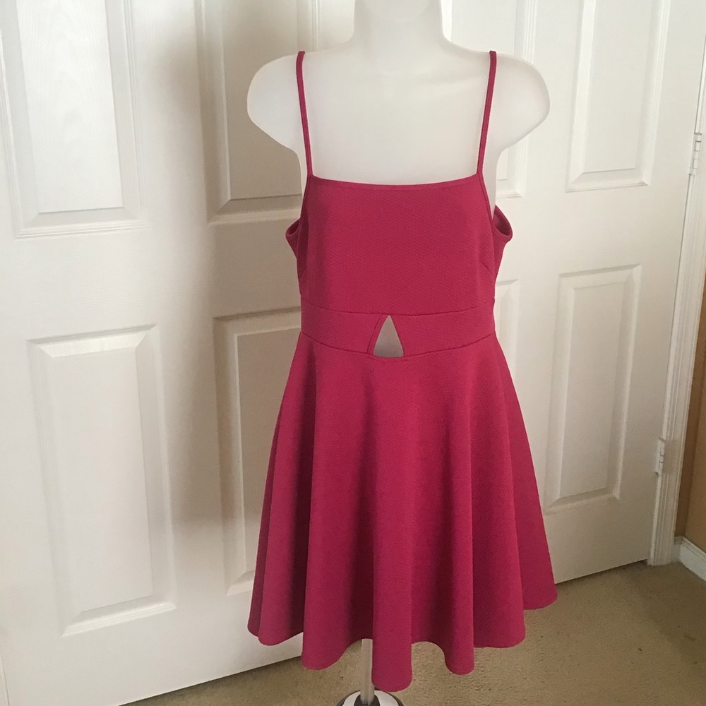 NWT Oh My Love Dress Pink Fuchsia Party Prom Wedding Flare Formal Boho Sz Large